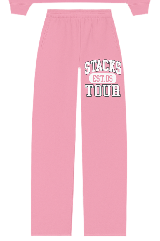 Pink and white sweats
