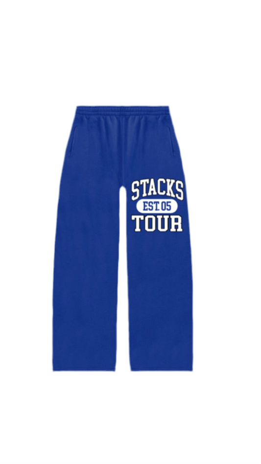 Blue and white sweats