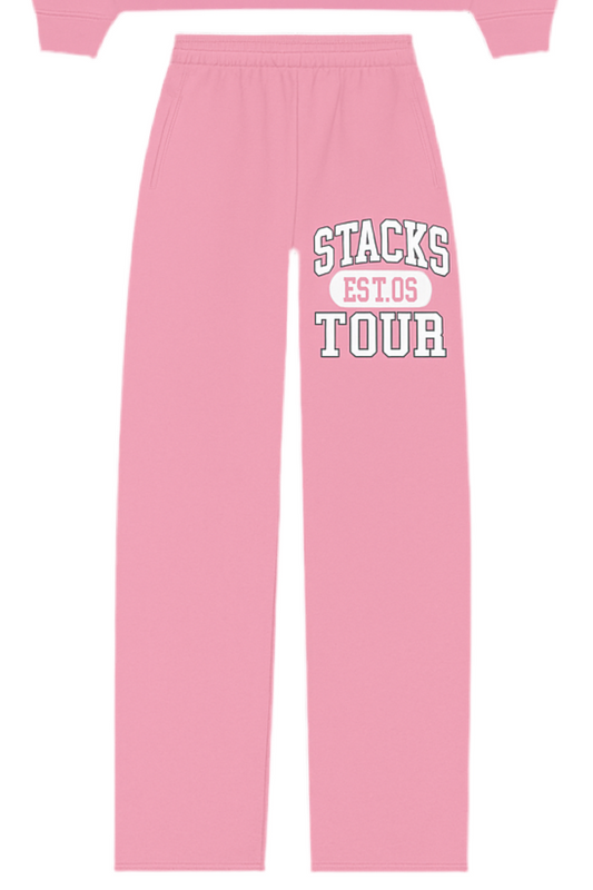 Pink and white sweats